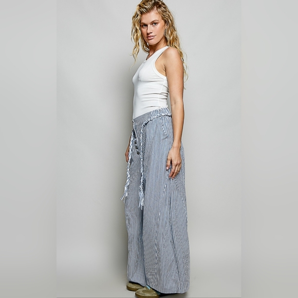 #1341 POL Coastal Stripe Wide-Leg Pants - Picture 5 of 6